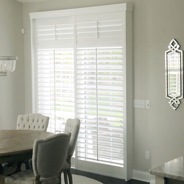 Sliding door shutters