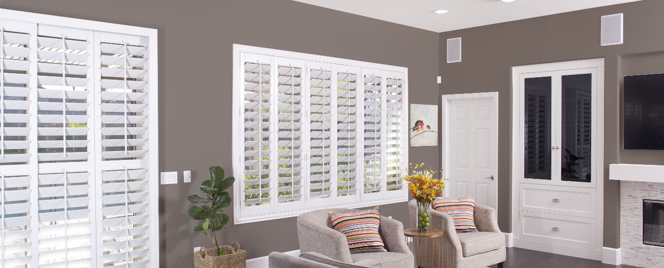 Polywood shutters in living room