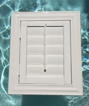 Polywood shutters in water