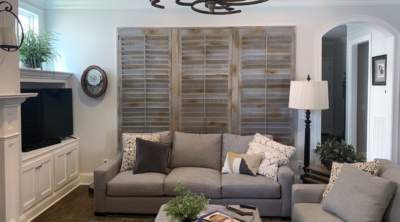 Reclaimed wood shutters