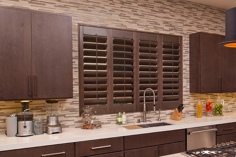 Ovation shutters in a modern styled kitchen