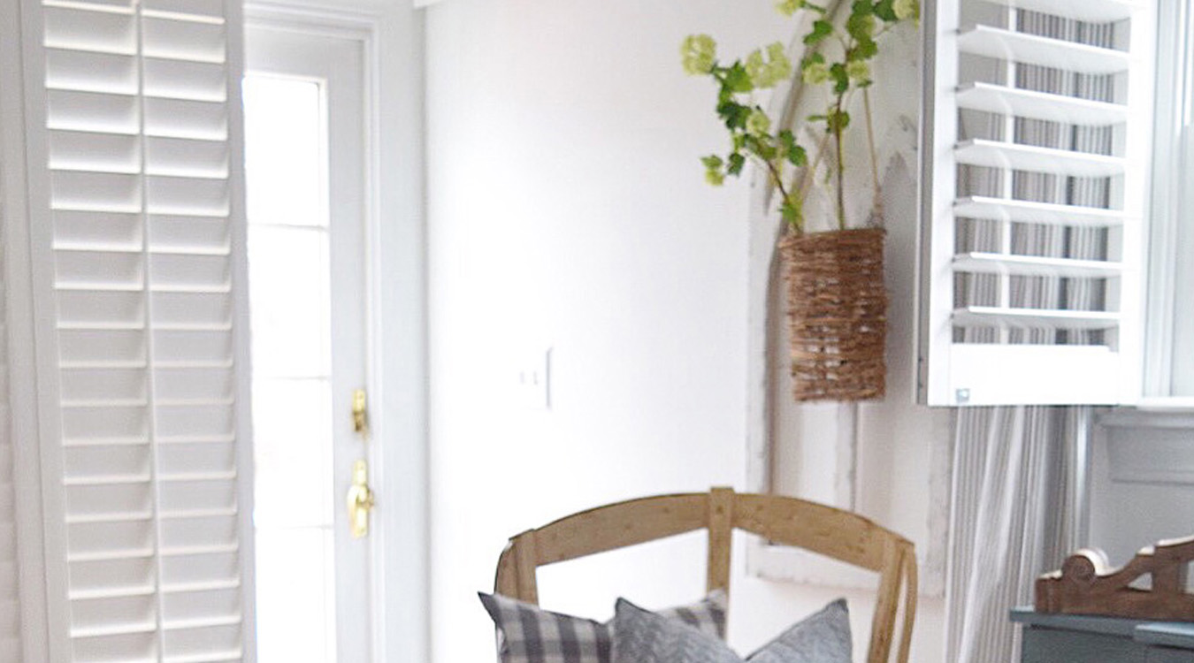 White shutters in a living room