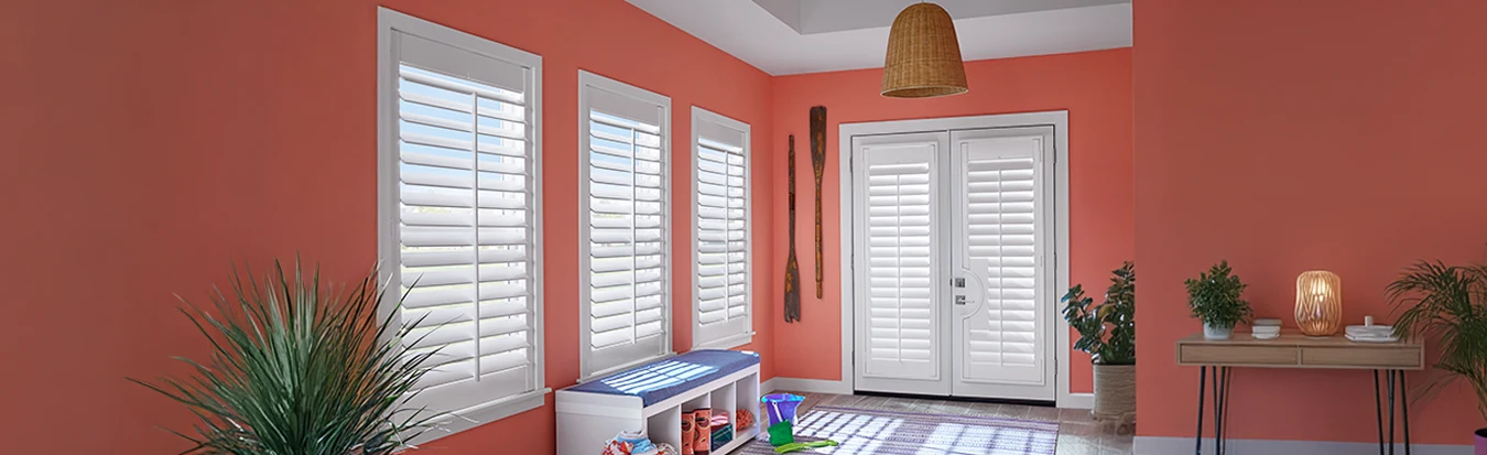 Studio faux wood shutters
