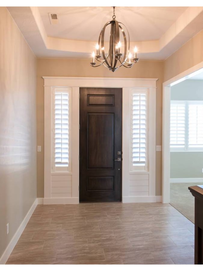 Door with sidelights in Door with sidelights in
