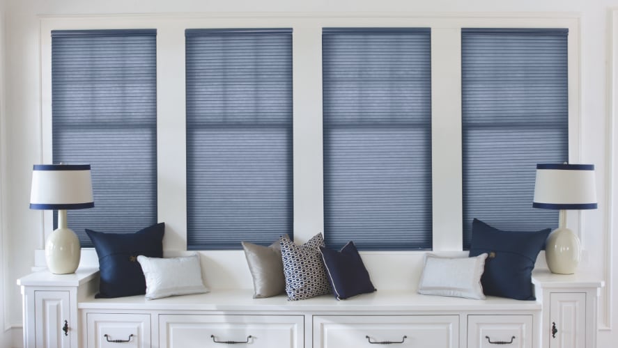 Shades in a sitting room
